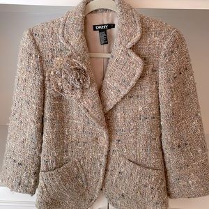 DKNY boxy boucle jacket, size 4